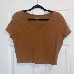Wild fable tan crop tee